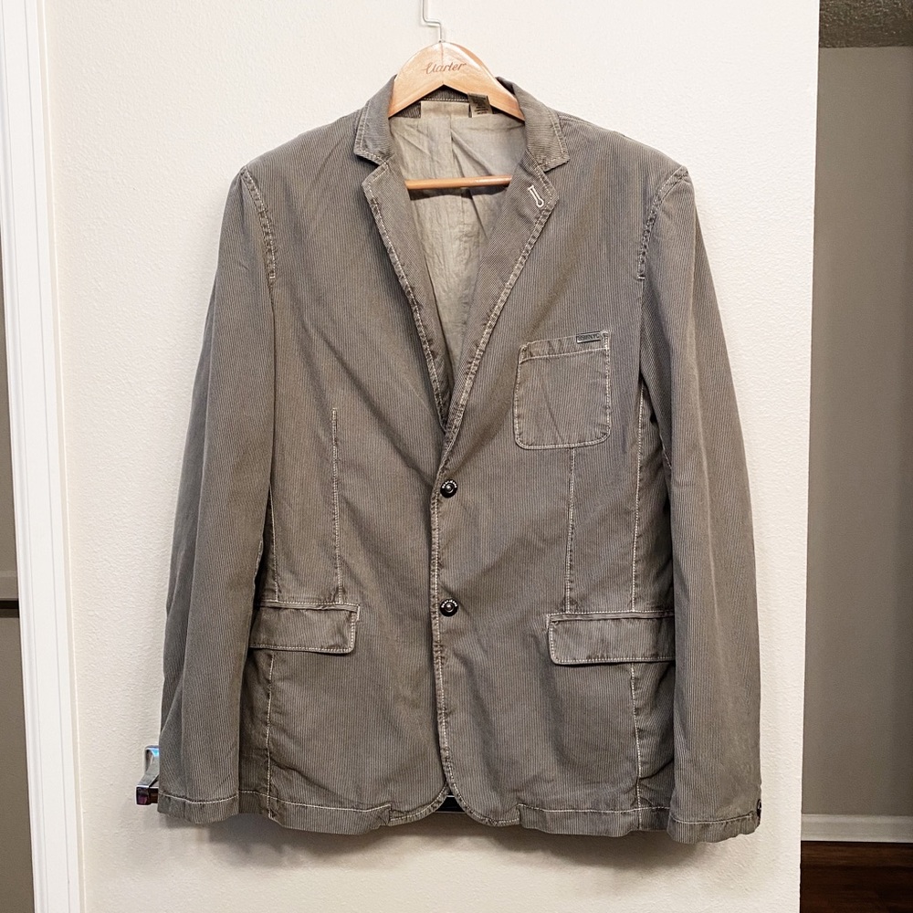 DKNY Men’s Striped Blazer - Sports Jacket, Size L